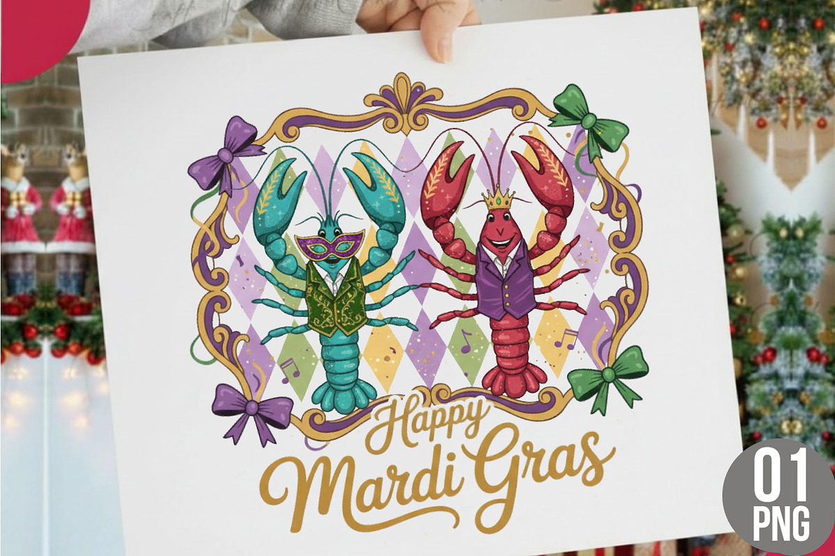 Happy Mardi Gras Png, Mardi Gras Png, an Illustration by Designking (Photo 1 of 6)
