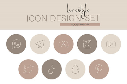 Icon Design Set Social Media, an Outline Icon by pepulousdsg