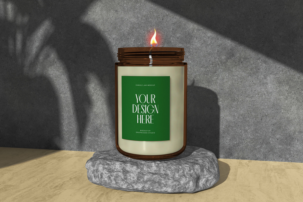 Candle Jar Mockup, a Cups & Container Mockup by graphicook (Photo 2 of 4)