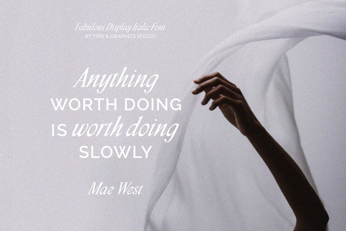 Fabulous Display Italic Font, a Serif Font by Type and Graphics Studio (Photo 5 of 18)