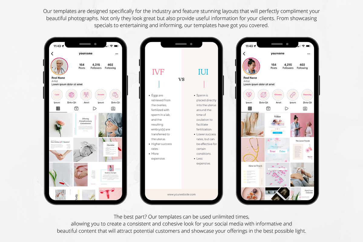 300 Fertility Social Media BUNDLE, a Social Media Template by PatternLab. (Photo 8 of 9)