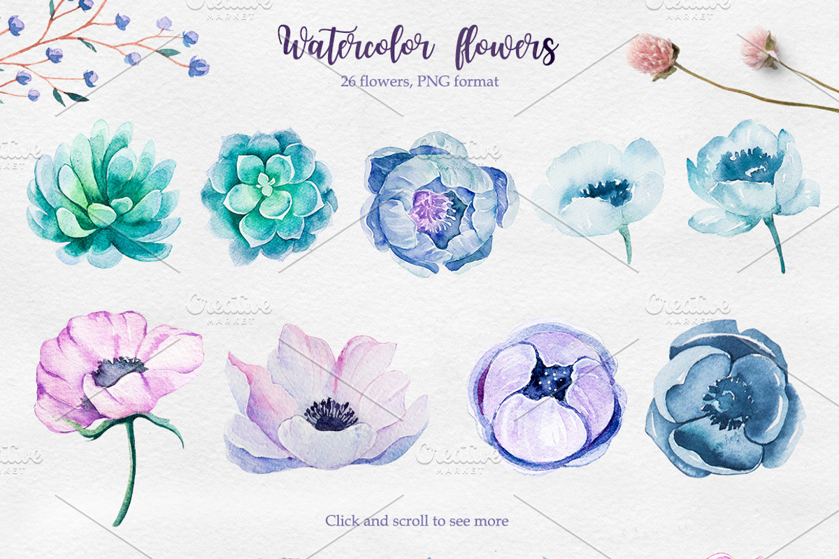 Winter. Watercolor collection., a Decorative Illustration by AlexGreenArt (Photo 5 of 11)