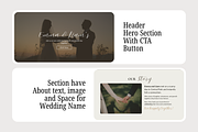 Canva Wedding Website Template, a Landing Page Template by Snapybiz (Thumbnail 6 of 11)