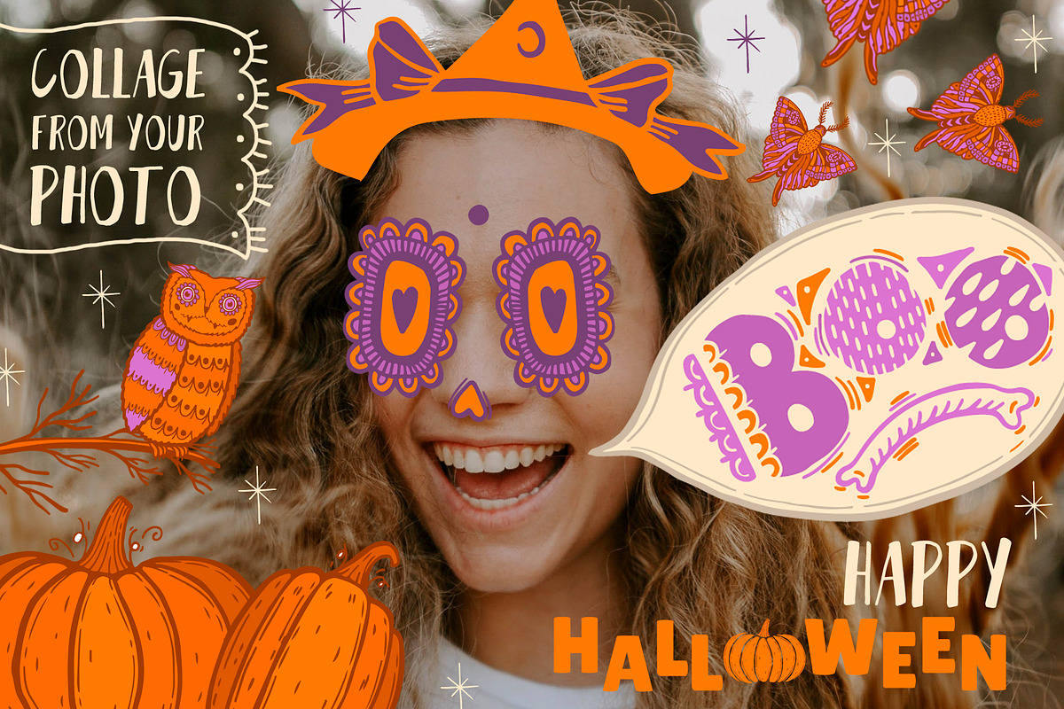 Halloween party.Holiday collection., an Object Illustration by Moonflora (Photo 5 of 7)