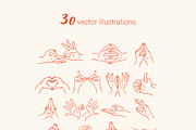 Hand Mudras Yoga Vector set, a Healthcare Illustration by Allaxel Studio (Thumbnail 3 of 5)