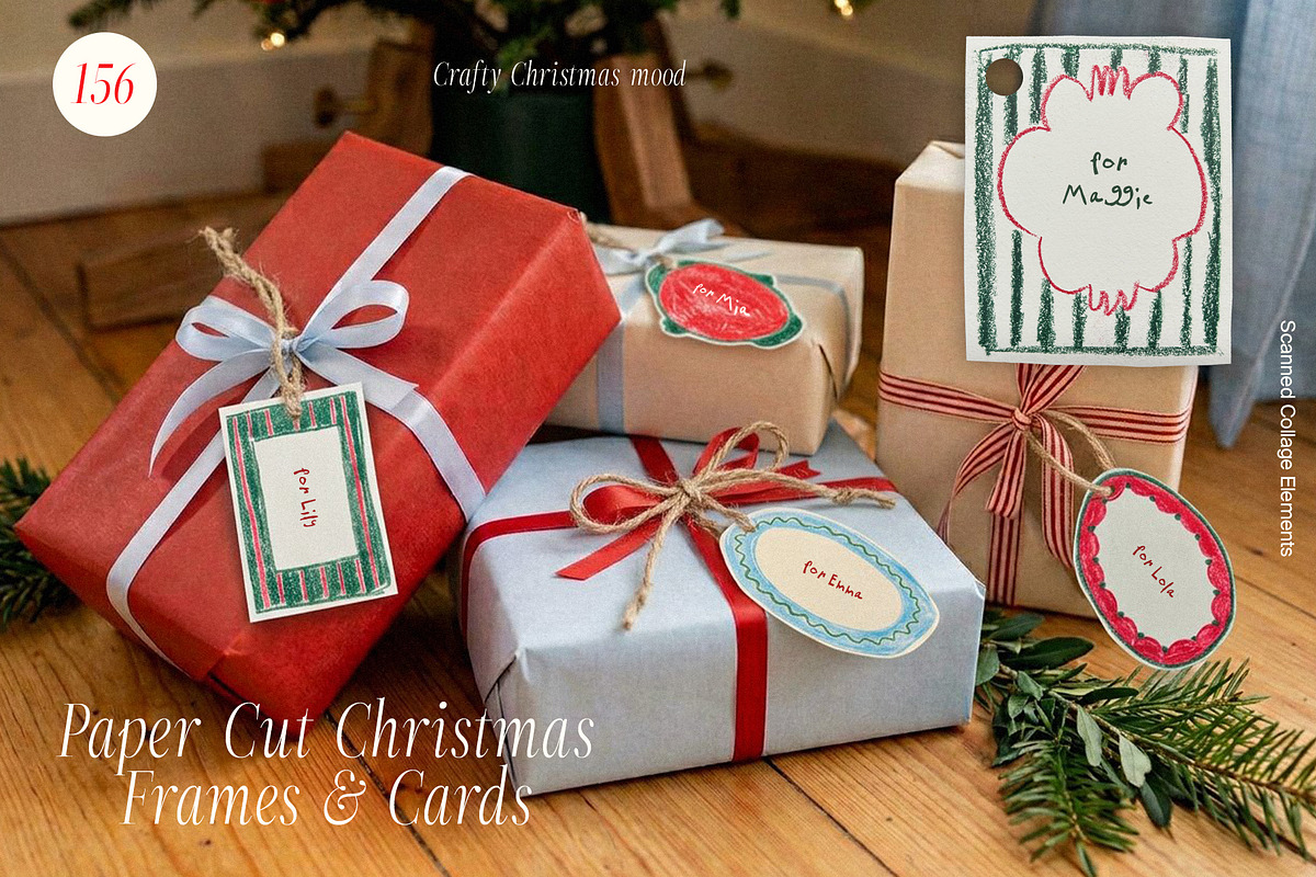 Paper Cut Christmas Frames & Cards, an Object Graphic by divanovskaya_nv (Photo 11 of 18)
