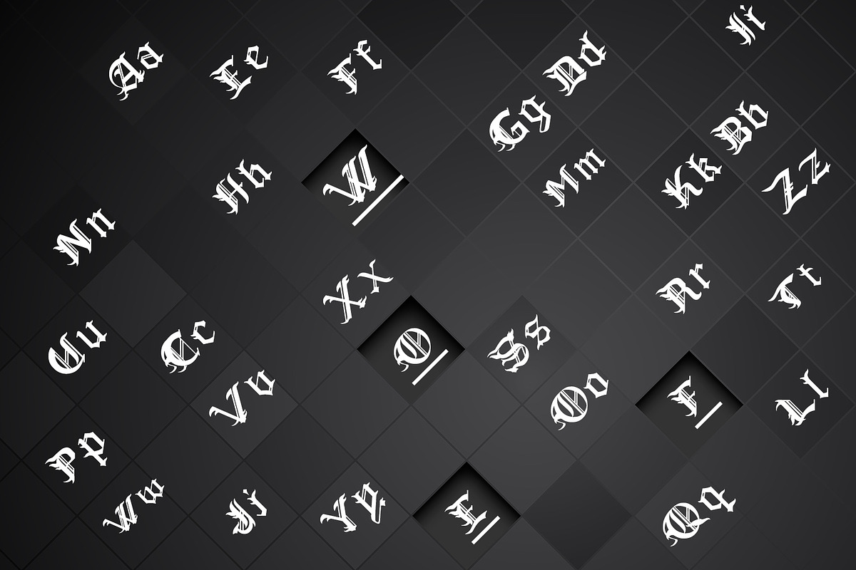 Wicked Olde English Font preview 3