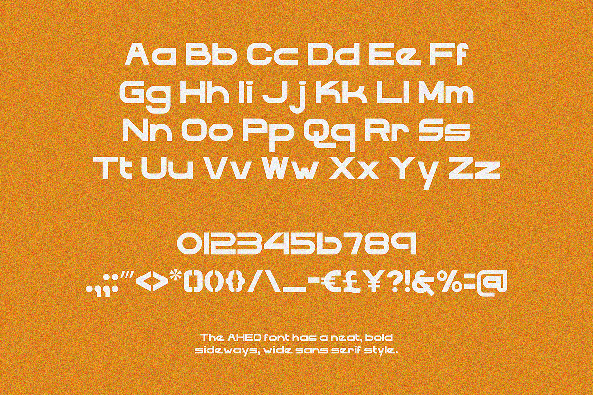 AHEO Modern Sans Wide, a Sans Serif Font by Boril Std (Photo 2 of 10)