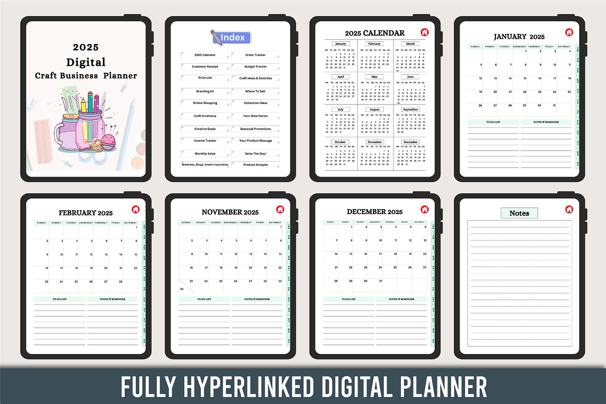 2025 Digital Craft Business Planner, a Stationery Template by Designmela01 (Photo 4 of 4)