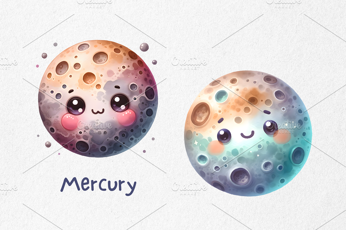 Cute Space Object Clipart, an Education Illustration by jvxvxnism (Photo 9 of 16)