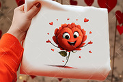 Whimsical Valentine Rose Clipart, an Illustration by OK Design (Thumbnail 5 of 6)