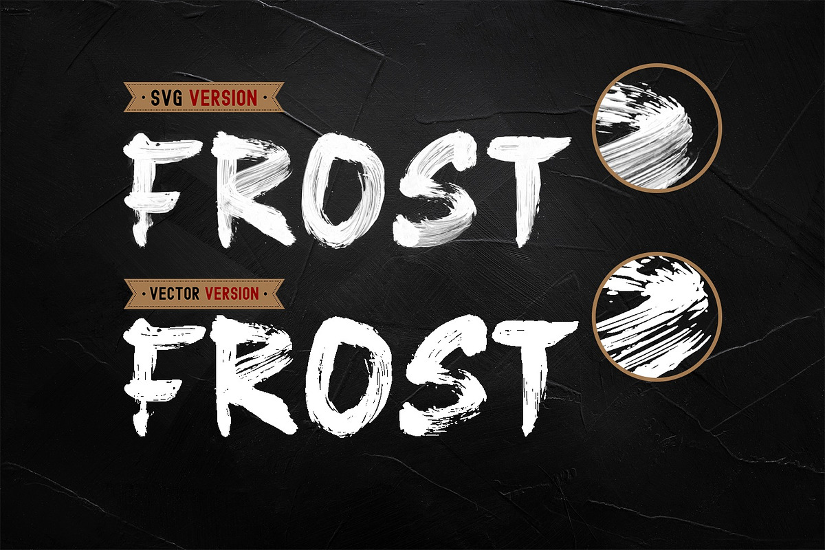 Frost SVG Font + Brushes, a Symbol Font by Graphicfresh (Photo 9 of 11)