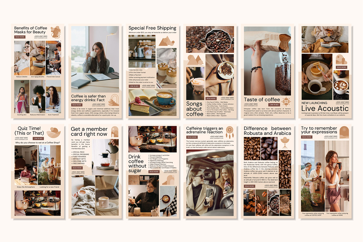 Simple. Stylish. Coffee Shop Content, a Social Media Template by cmatworks (Photo 3 of 4)