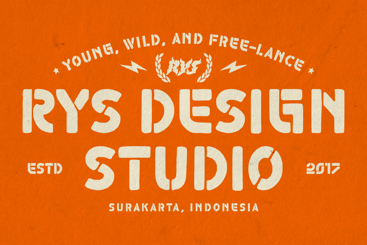 Kresahan - Hand-Drawn Stencil Font, a Sans Serif Font by RYS Design Studio (Photo 2 of 10)