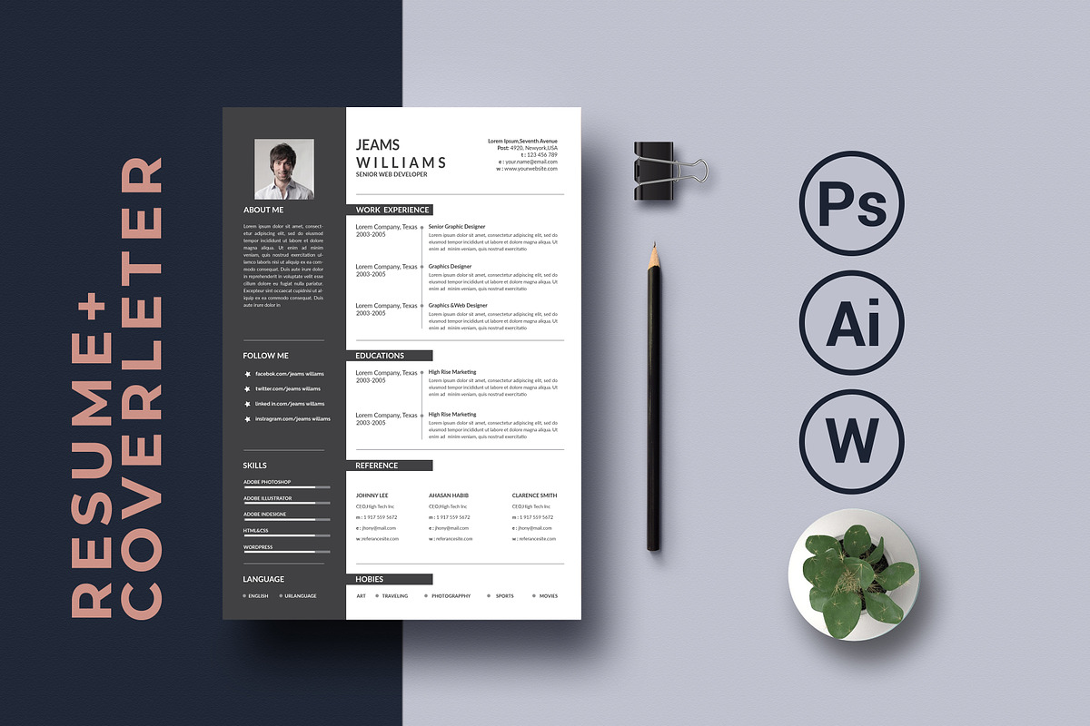 Clean Resume CV, a Resume Template by Blackcloud_Creations (Photo 5 of 6)