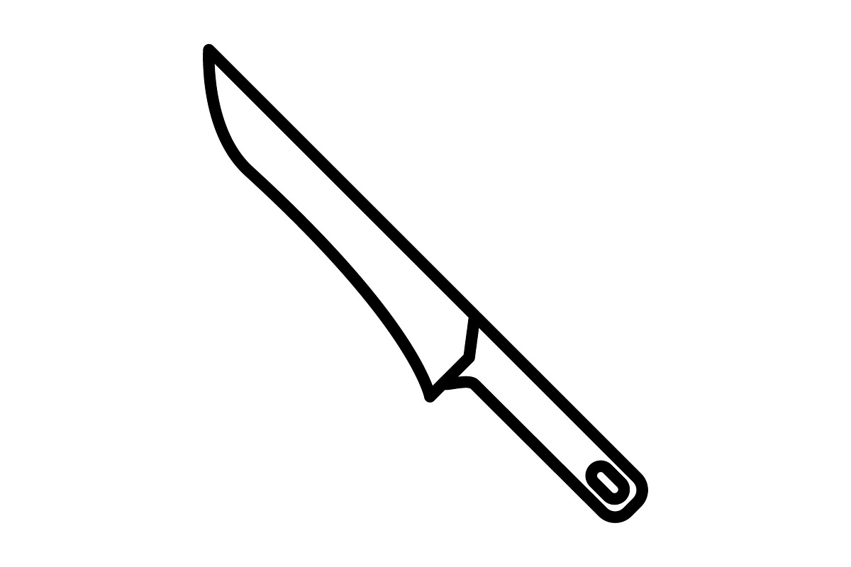 Cooking Knife icon, an Outline Icon by Sumberpangan