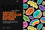 Organic Abstract Watercolor Patterns, a Pattern Graphic by DuoFankaar (Thumbnail 1 of 14)