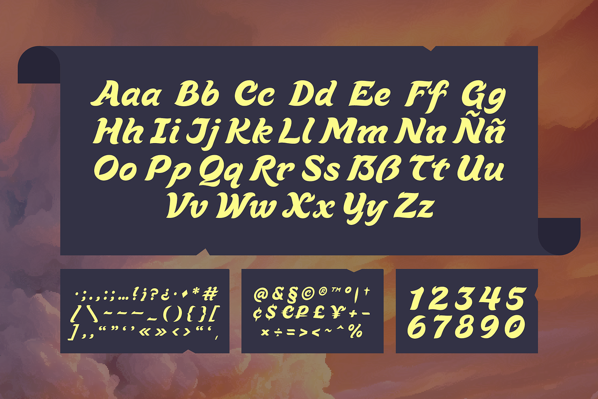 Senteia | Voltaic Brush Typeface, a Serif Font by Pedroglifos (Photo 2 of 12)