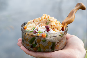 Transparent plastic camping bowl, a Food & Drink Photo by Stockphoto by vzwer