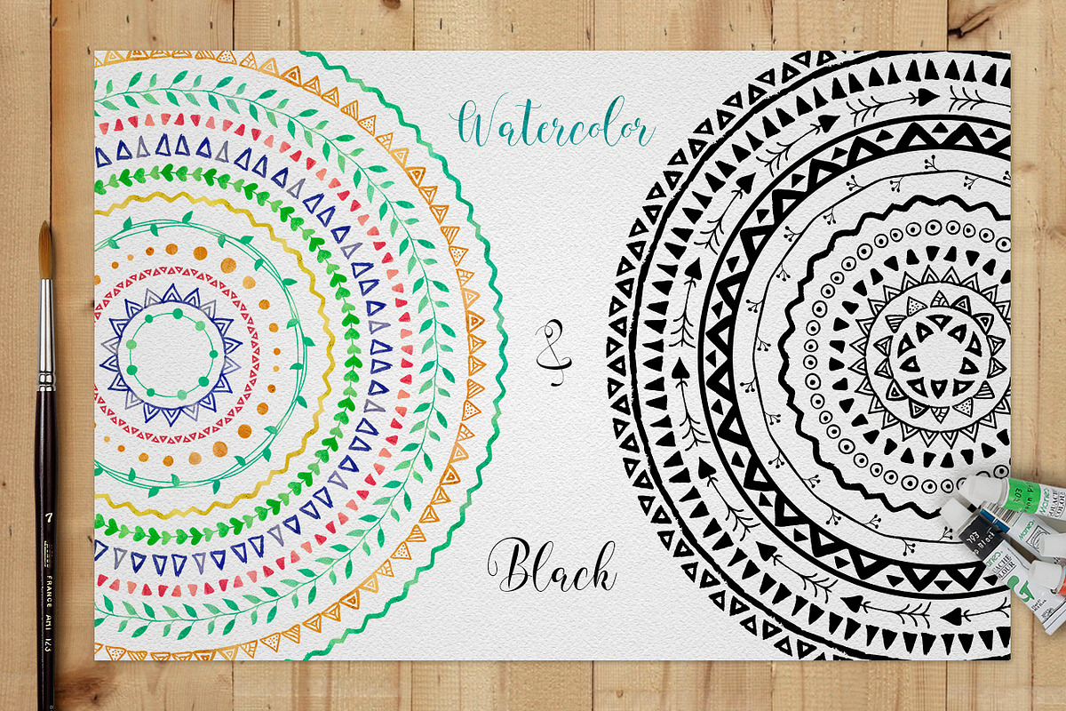 Watercolor Pattern Brushes