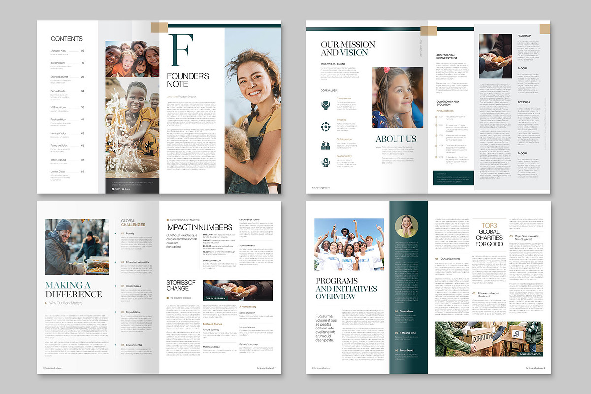 Charity Brochure Template, a Brochure Template by BrandPacks (Photo 3 of 6)