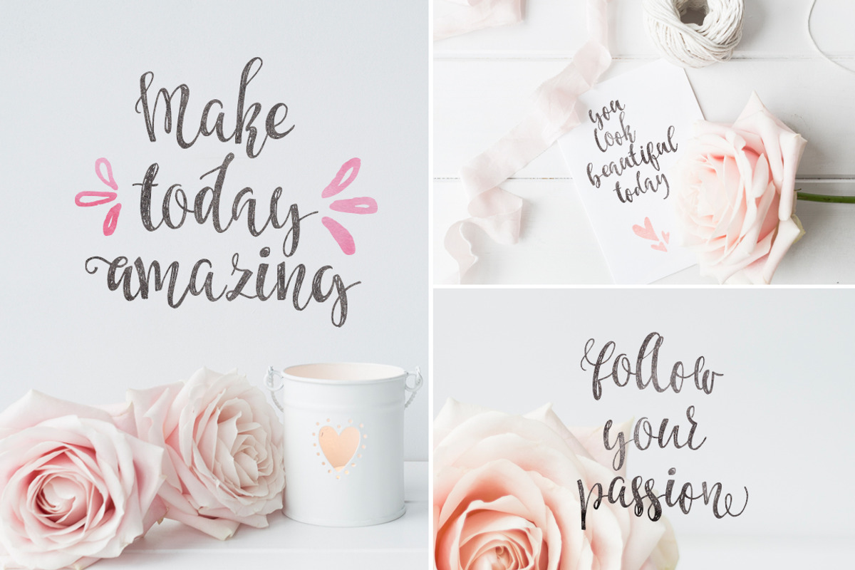 Caricia - handdrawn font, a Script Font by Favete Art (Photo 6 of 8)
