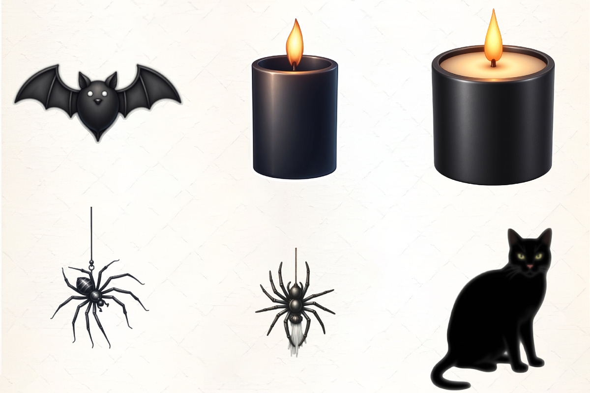 Luxury Black Halloween Clipart, an Illustration by CrexoraLab (Photo 3 of 5)