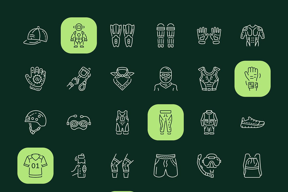 Sportswear Icon Art Set, an Outline Icon by Prosymbols (Photo 7 of 8)