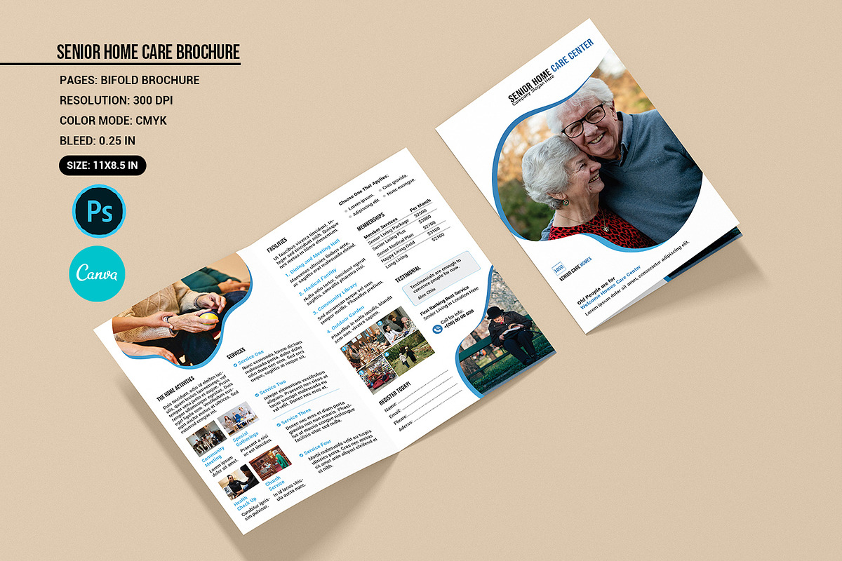 Senior Home Care Brochure Template, a Brochure Template by retrographix (Photo 1 of 3)