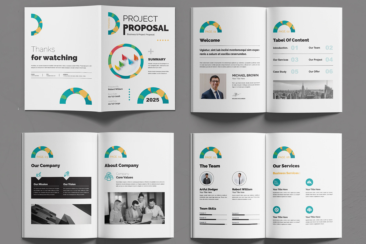 Project Proposal Design Template, a Brochure Template by MightyDesign (Photo 2 of 6)