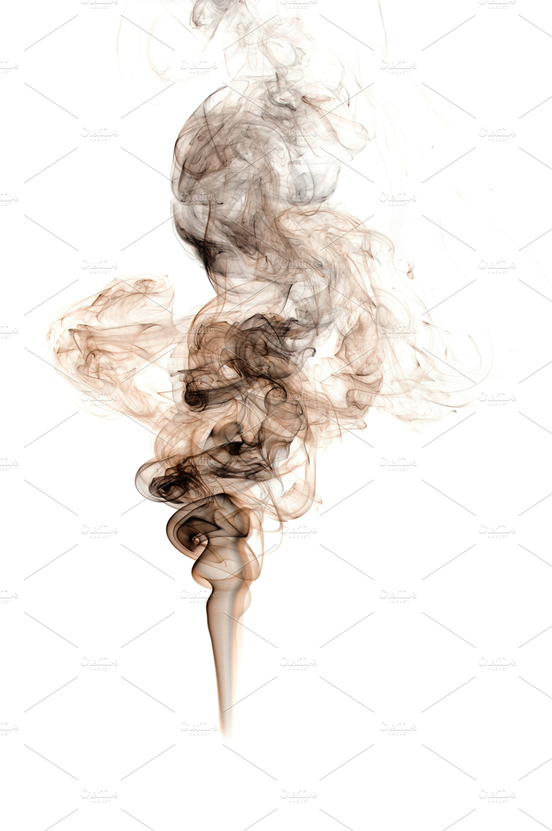 Real smoke shape colored in brown stock photo containing smoke and ...