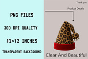Christmas Leopard Santa Hat Clipart, an Illustration by SVGArt (Thumbnail 4 of 8)