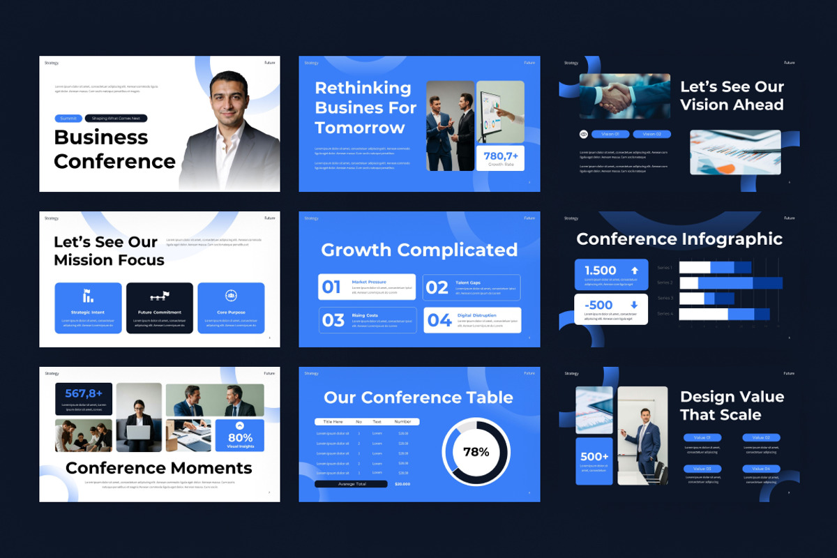 Business Conference Summit, a Presentation Template by Loin Studio (Photo 3 of 4)