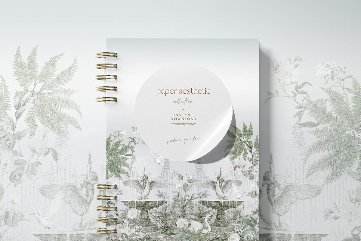 Vintage Luxury Floral Paper Pack, a Pattern Graphic by paper aesthetic