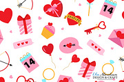 Valentines day icons set love symbol, a Pattern Graphic by Almadrava (Thumbnail 3 of 7)