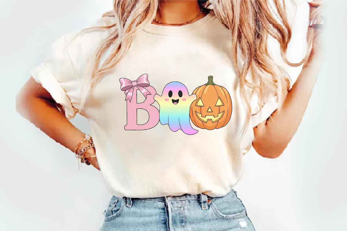 Boo Halloween Png, Iridescent Ghost, an Illustration by Watercolor design (Photo 2 of 3)