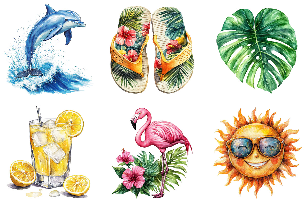 Summer clipart, a Seasonal Illustration by DreamArtGraphic (Photo 2 of 4)