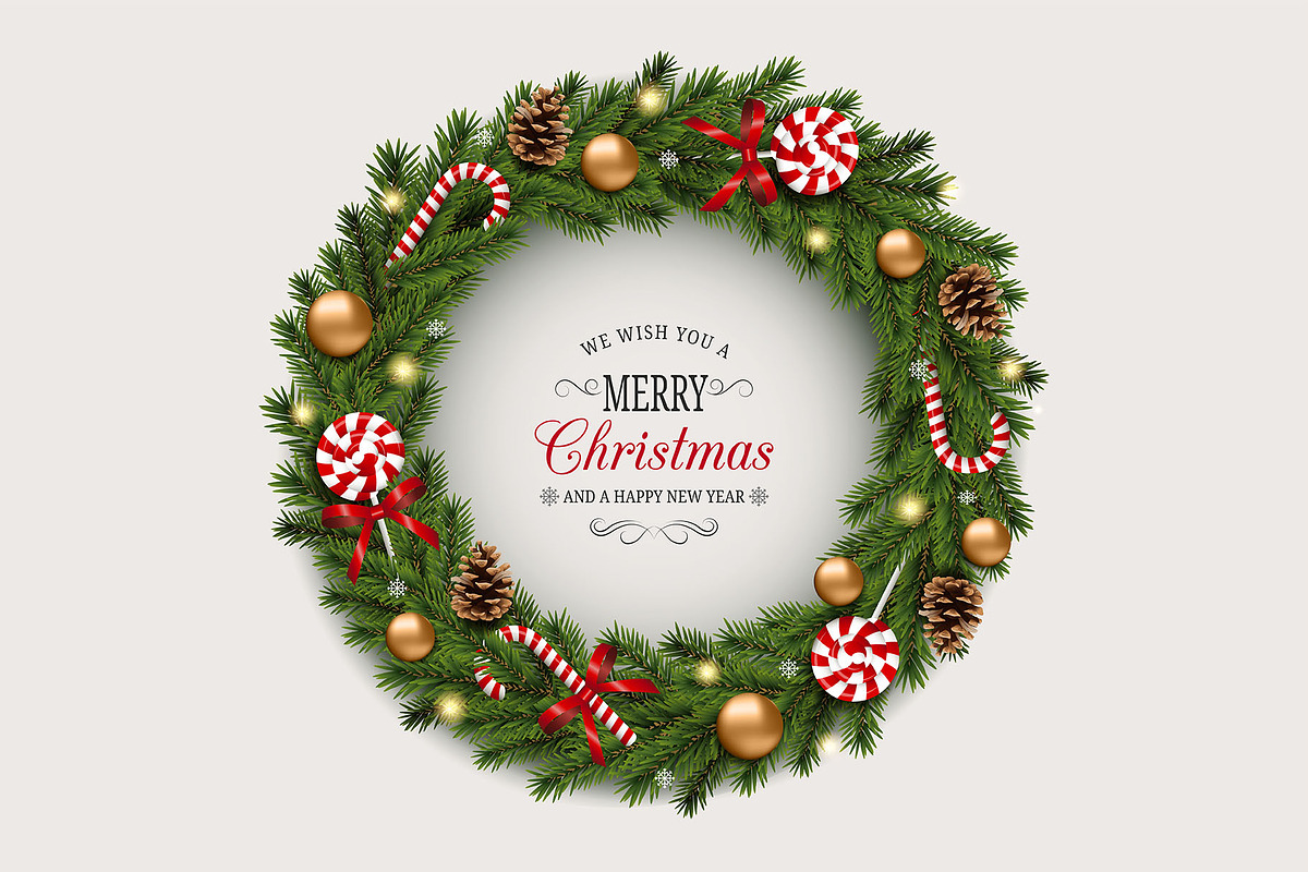 Realistic Christmas set. Vector, a Decorative Illustration by MARIA KOLYADINA (Photo 3 of 3)
