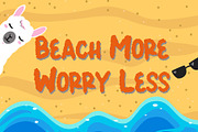 Summer Llama - Extra Llama Drawing, a Font by Dm Studio (Thumbnail 2 of 9)