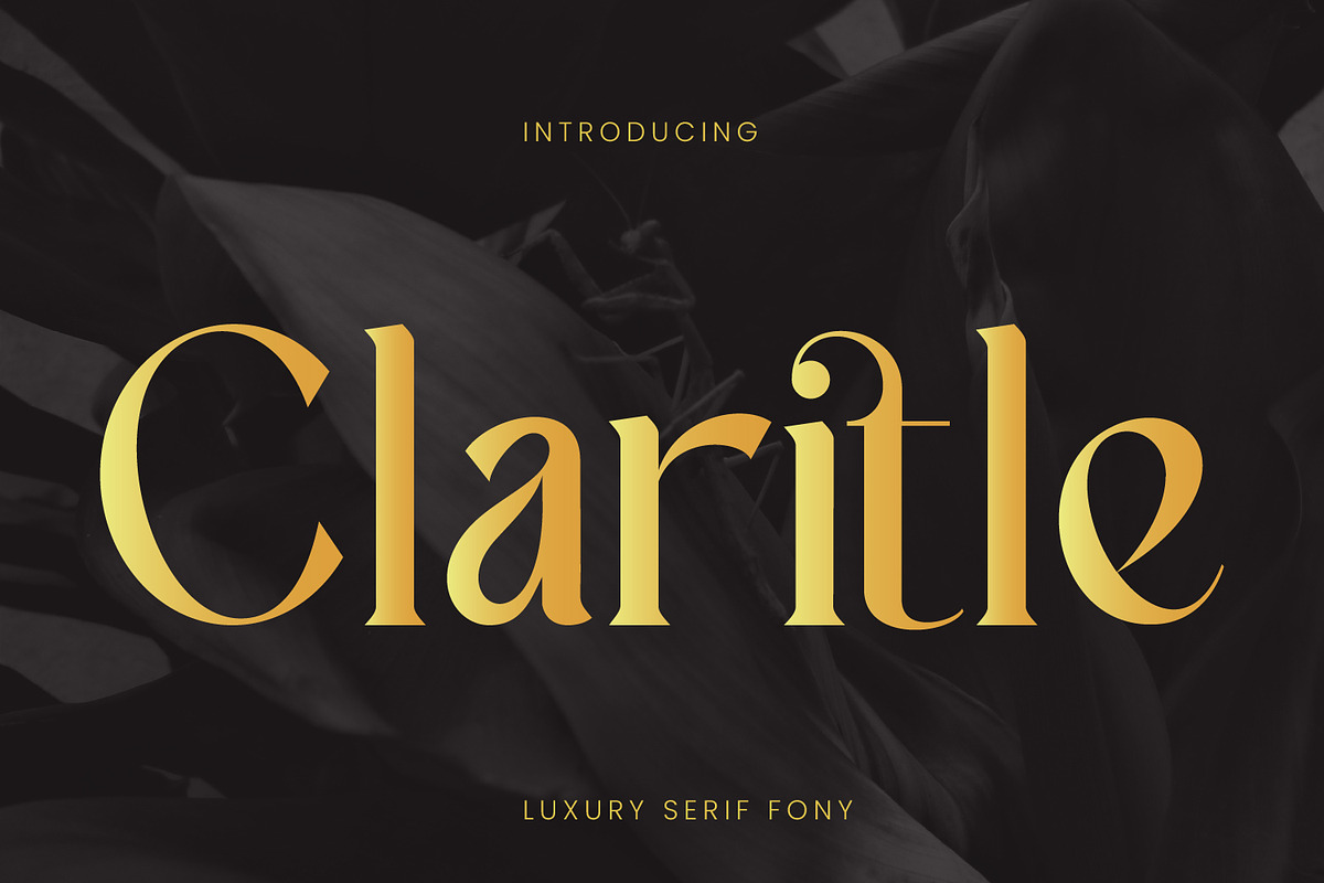 Claritle Luxury Font, a Serif Font by Randi Irvan | Rvandtype (Photo 1 of 11)
