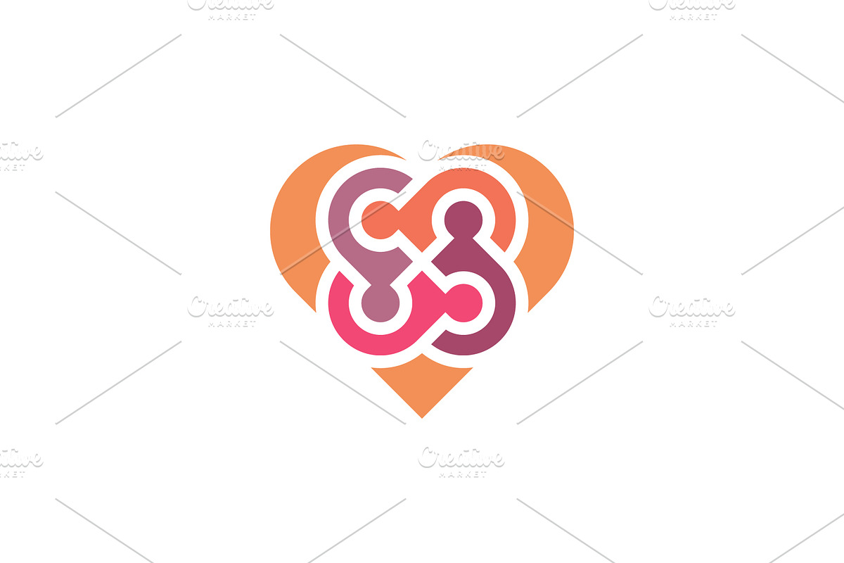 modern love community people logo, a Branding & Logo Template by Rasagama Studio