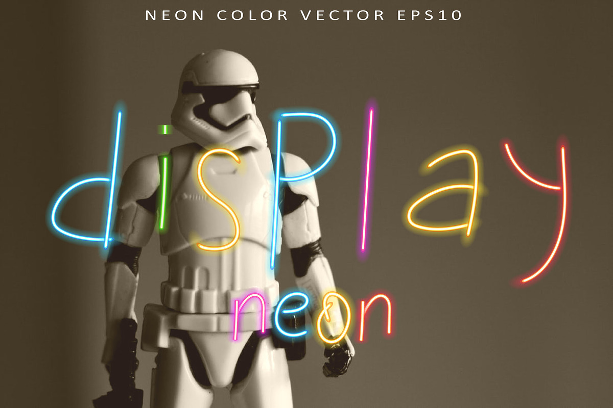 Display Neon Alphabet Colors | EPS10