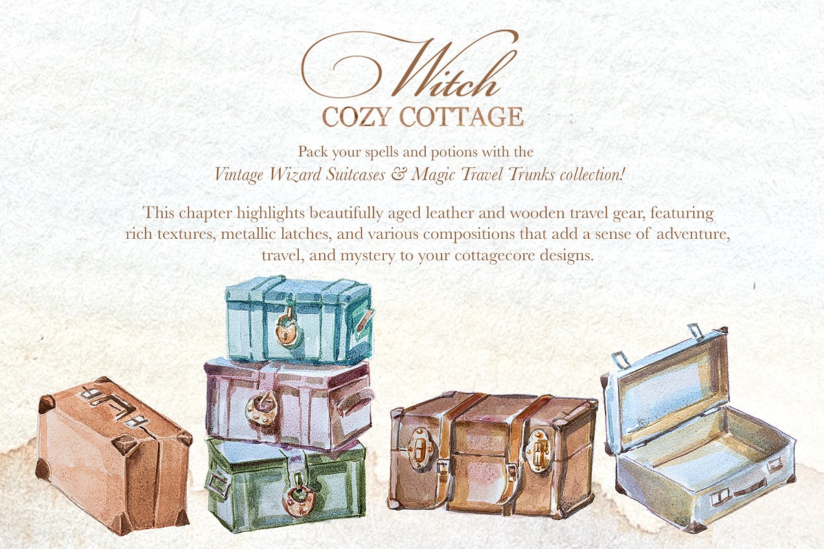 Authentic Cozy Witch Cottage Clipart, a Seasonal Illustration by ArtCreationsDesign (Photo 11 of 23)