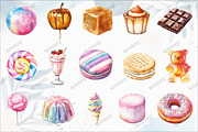 Watercolor Sweet Flavors Clipart, an Illustration by designcity5 (Thumbnail 3 of 5)