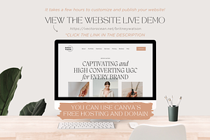 UGC Website Template For Canva