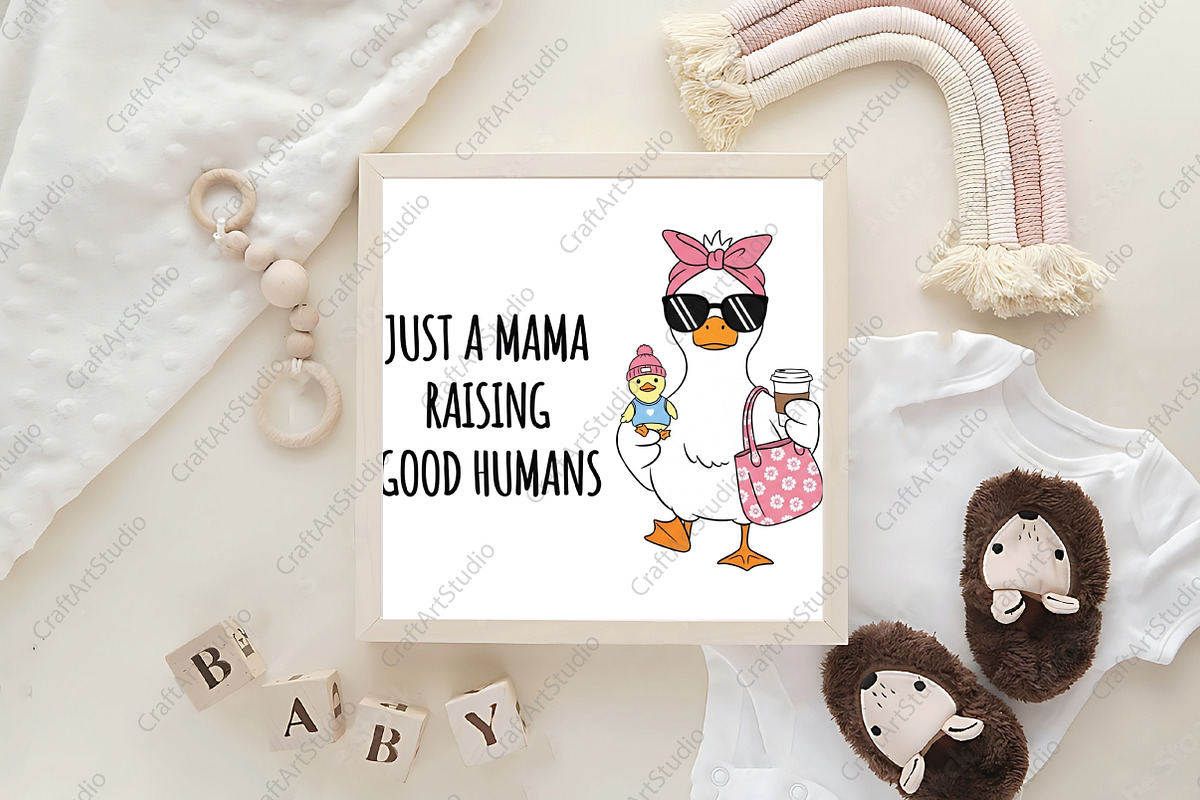 Mama Goose Mom & Baby Mother's Day, an Illustration by CraftArtStudio (Photo 4 of 4)