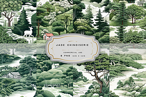 JADE CHINOISERIE. Toile de Jouy