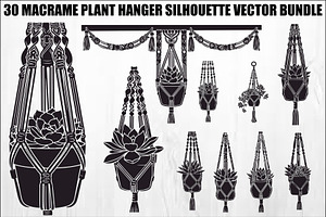 Macrame Plant Hanger Bundle, an Illustration by Creativeshirt