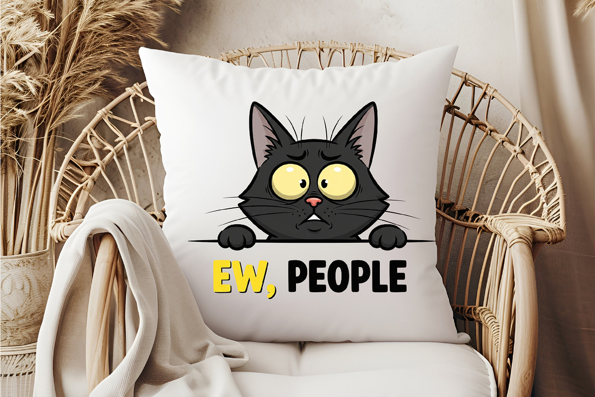 Ew People T-Shirt Funny Cat, an Illustration by DreamCafeArt (Photo 6 of 6)