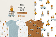 Ice cream van, a Pattern Graphic by Olena Kuznietsova (Thumbnail 1 of 12)